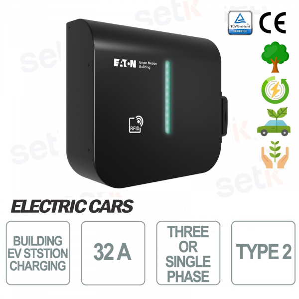 Stazione di ricarica EV online 32A tipo 2 Green Motion Building - Eaton