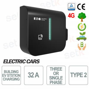 Estación de carga para vehículos eléctricos en línea 4G 32A tipo 2 Green Motion Building - Eaton