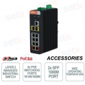 copy of Switch di rete industriale - 5 porte PoE Watchdog 10/100/1000Mbps + 2 porte SFP 1000M