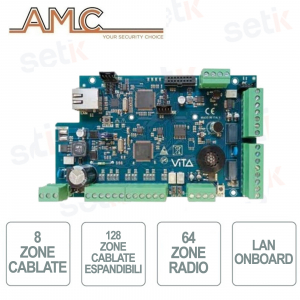 VITA128 Central - HYBRID 8/128 wired zones - 64 radio-LAN zones