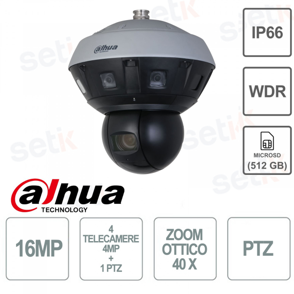 16MP Multi-Sensor 180° Panoramic PTZ IP Camera -S3 - Dahua