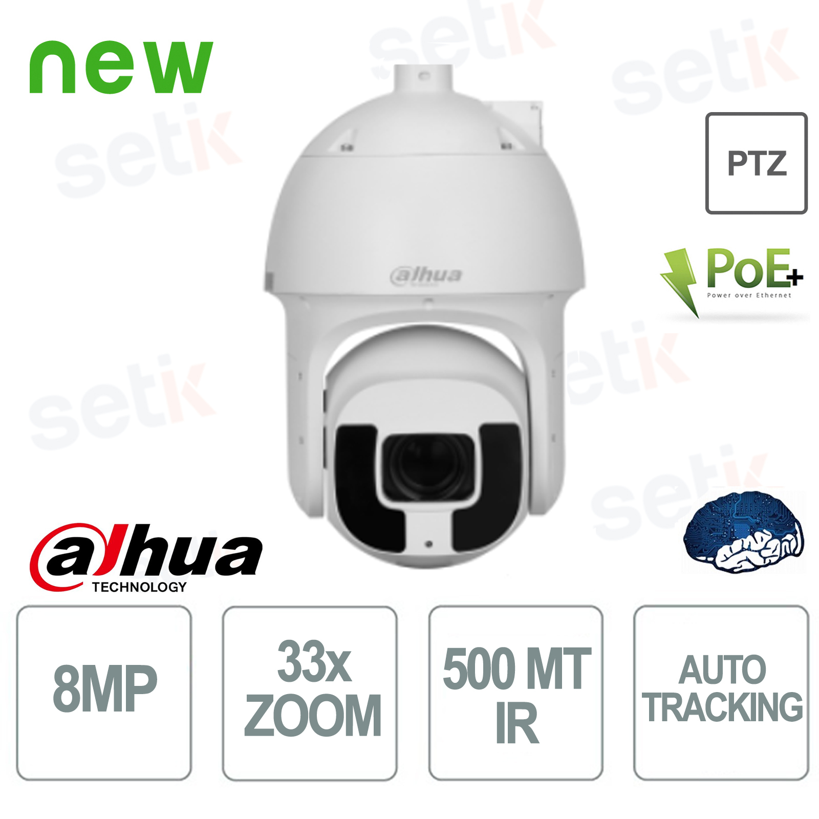 SD8A3833GA-HNV AI IP Camera Dahua ONVIF PoE PTZ 33X 8MP Auto