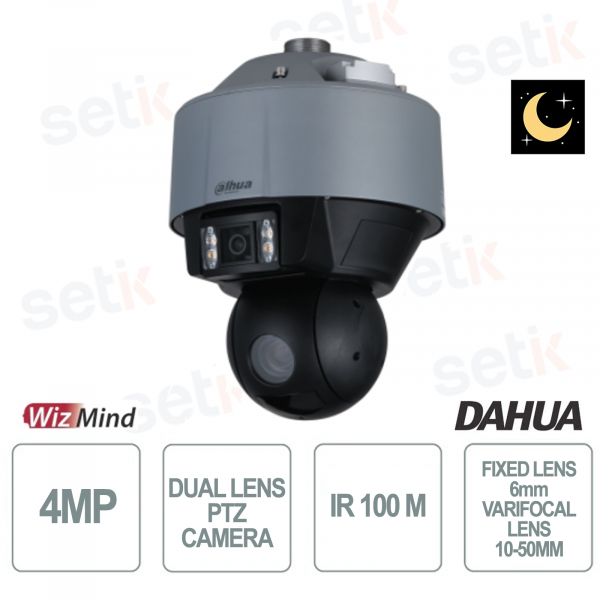 WizMind PTZ-Sternenlichtkamera mit zwei Objektiven – 4 MP – Dahua