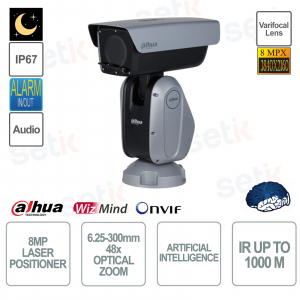 copy of 8MP ONVIF® IP Positioner - 48x 6.25-300mm Optical Zoom - Artificial Intelligence