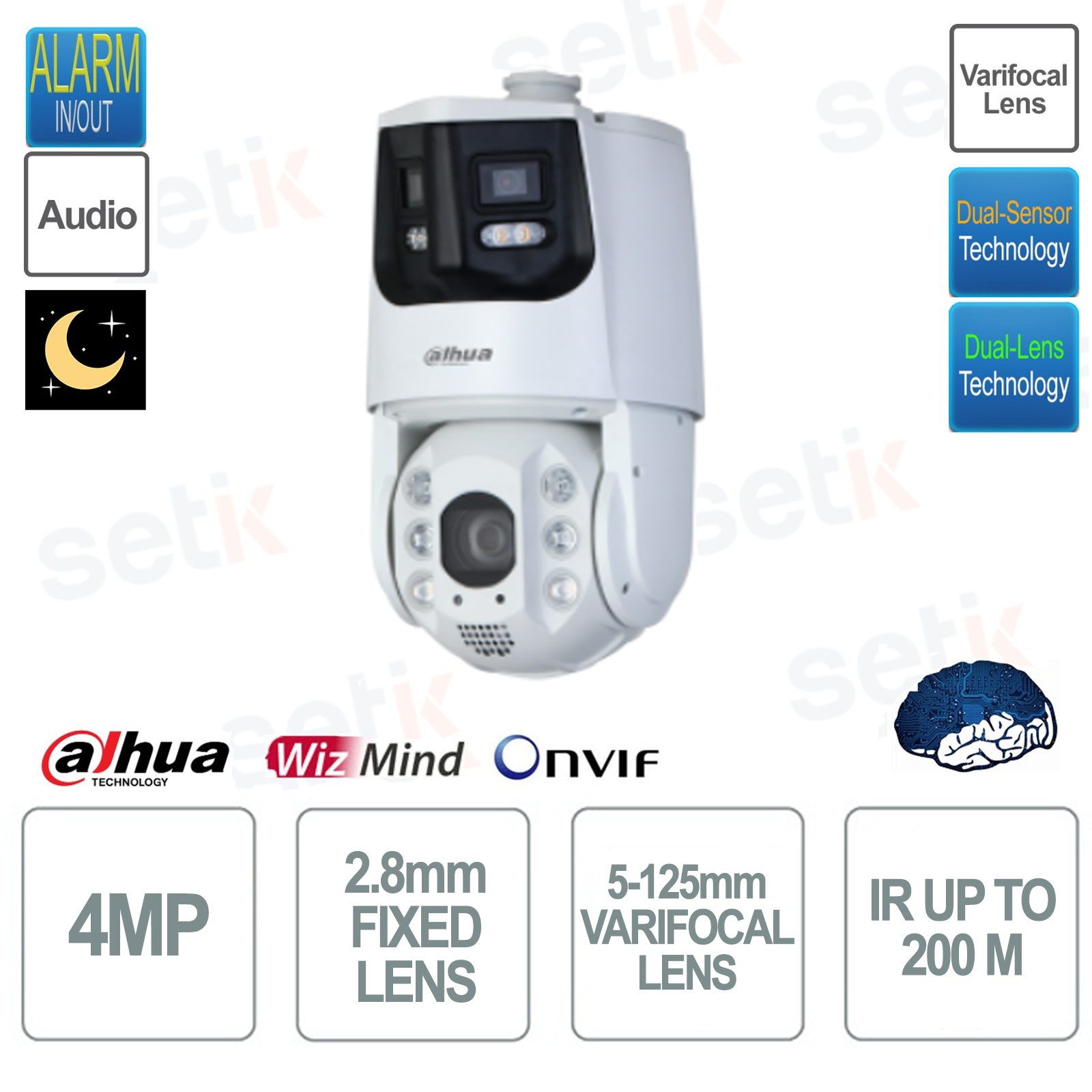 SDT6C425-4P-GB-APV-0280 AI IP Camera Dahua ONVIF PTZ 25X 4MP