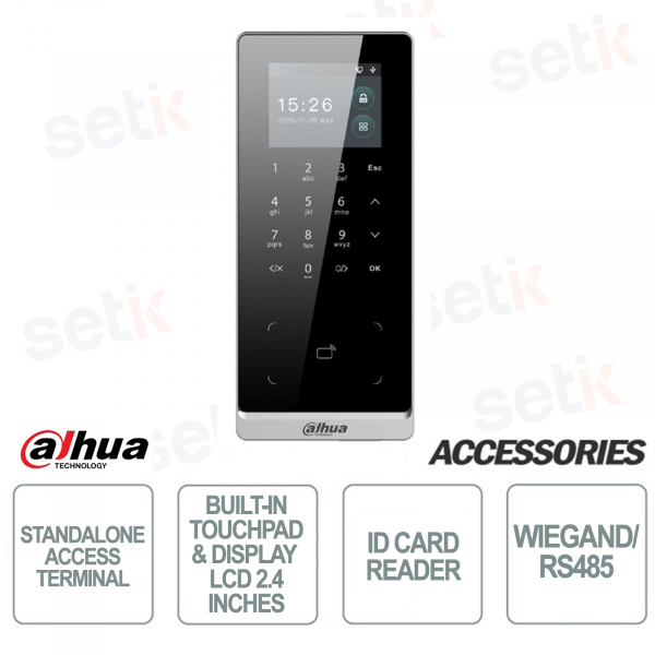 Standalone Access Control Terminal - ID Card and Password Reader - 2.4 inch LCD Display