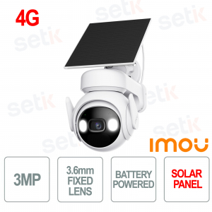 Imou Cell PT 4G Kit - 1x Telecamera Cell PT 4G 3MP Wi-Fi Batteria + 1x Pannello Solare FSP12