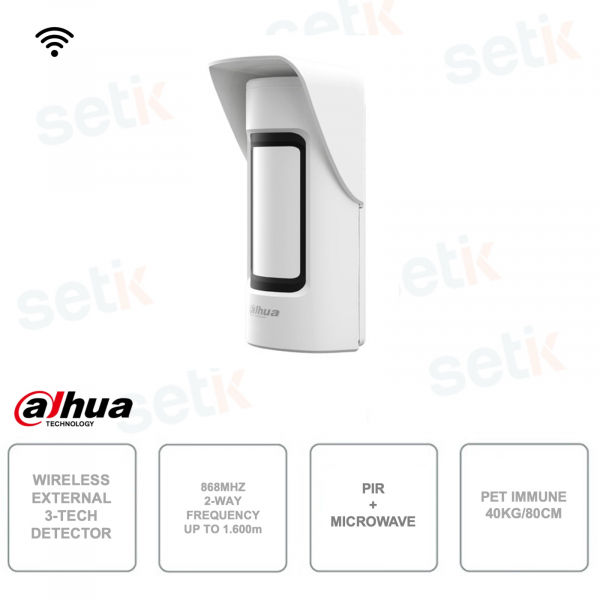 Sensore Dahua Wireless Tripla Tecnologia con Videoverifica e Anti-masking
