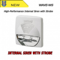 White Indoor 12 V Siren with Strobe - Bentel