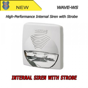 White Indoor 12 V Siren with Strobe - Bentel