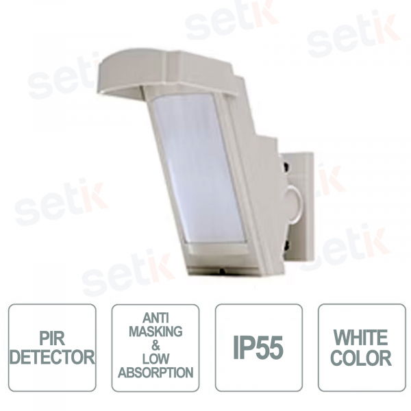 Detector IR dual - exterior de baja absorción a batería con antienmascaramiento - IP55 - Optex