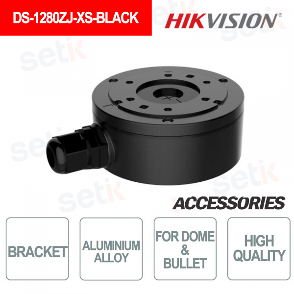 Support en alliage d'aluminium pour caméras dôme et bullet, couleur noire - HIKVISION