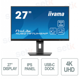 Prolite Monitor 27 Zoll IPS FULL HD 4 ms flimmerfreier Lautsprecher – USB-C – IIYAMA