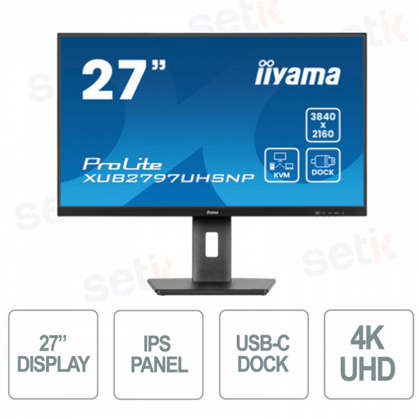 Prolite Monitor 27 Inch IPS FULL HD 4ms Flicker Free Speaker - USB-C - IIYAMA