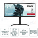 Moniteur Red Eagle™ 34 pouces incurvé 1500R ultra large UWQHD 3440 x 1440 Freesync™ Premium Pro PBP