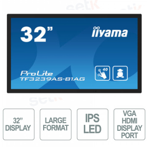 copy of TF3239MSC-B1AG - Monitor IIYAMA OpenFrame - Touchscreen Capacitivo 12 punti - AMVA 3 LEDLarge Format -