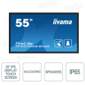 Monitor iiyama IPS LED 4k UHD de 55 pulgadas con pantalla táctil de 40 puntos