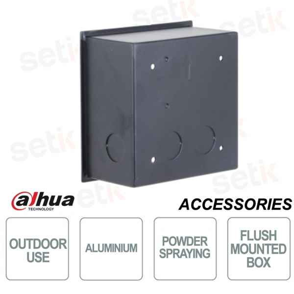 Aluminum Flush Mount Box - Black - Dahua