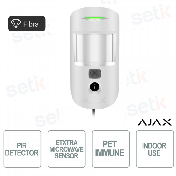 Superior MotionCam (PhOD) Detector de movimiento interior con cable de fibra y sensor de microondas adicional