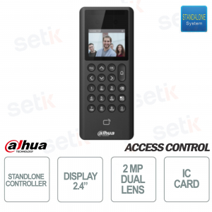 Access Control with facial recognition 2.4" LCD screen - 2MP dual lens - Dahua