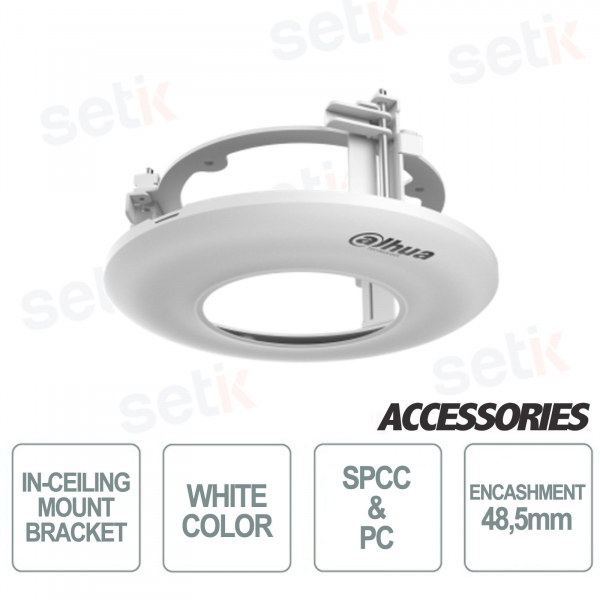 48.5mm Flush Mount Ceiling Mount Bracket - SPCC & PC - Dahua