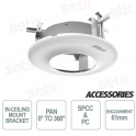 61mm Flush Mount Ceiling Mount Bracket Pan 0° to 360° - SPCC & PC - Dahua