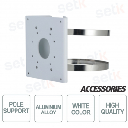 Aluminum Pole Mount Bracket - White Color - Dahua