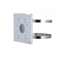 Aluminum Pole Mount Bracket - White Color - Dahua