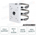 SECC & SUS304 Pole Mount Bracket - White Color - Dahua