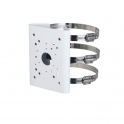 SECC & SUS304 Pole Mount Bracket - White Color - Dahua