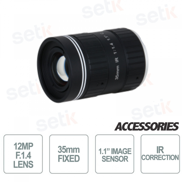 Camera Lens - 12MP - 35mm Fixed Lens - Iris Correction - 1.1 Inch Image Sensor