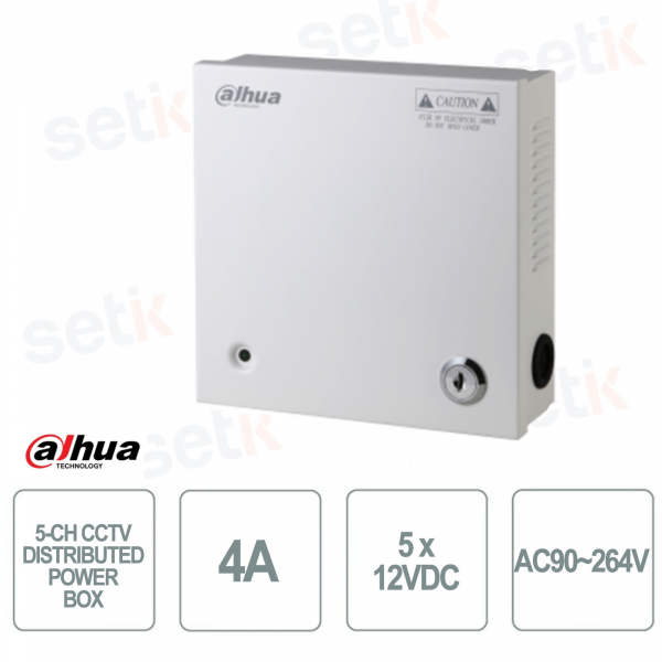 5-Channel Distribution Power Box - DC12V4A - Dahua