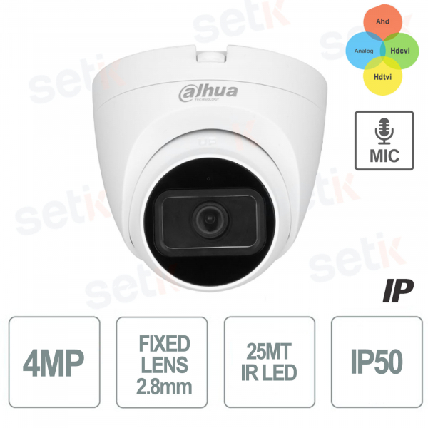 Dahua S3 4in1 Outdoor Dome Camera 2.8mm 4MP IR25 Built-in Microphone