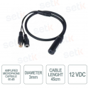 Amplified microphone capsule 65 dB - 45cm cable - 12VDC - Dahua