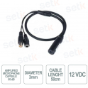 Amplified microphone capsule 45 dB - 50cm cable - 12VDC - Dahua