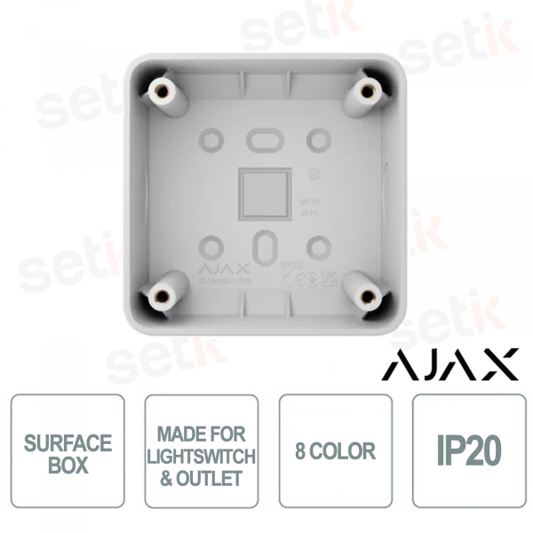 107589.293.WH - Boîtier de montage en surface pour LightSwitch et prise - Ajax