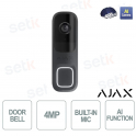 Sonnette intérieure DoorBell PIR 4 MP AI IR 6M - Couleur Graphite - Ajax