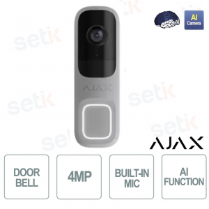 Campanello DoorBell PIR 4 MP AI IR 6M da interno - Colore Grigio - Ajax