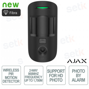 SuperiorMontionCamHD(PhOD) Jeweler-Wireless IR Motion Detector - Built-in Camera-Wireless - Black - AJAX