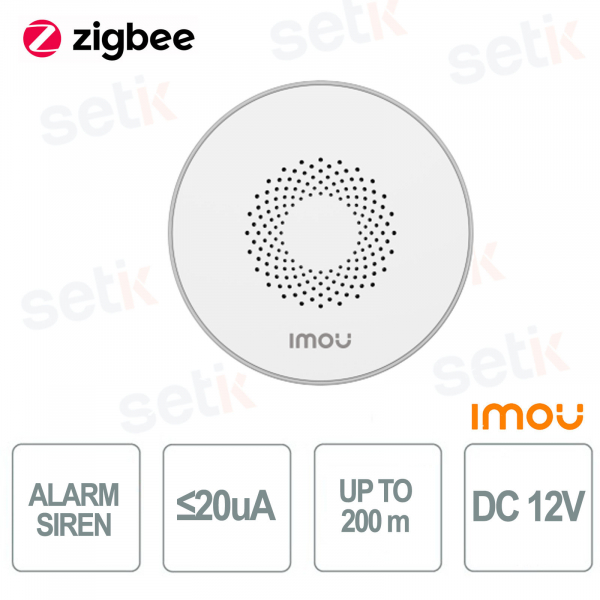 Sirène DC 12V ≥85dB 2.4GHz protocole Zigbee - Imou