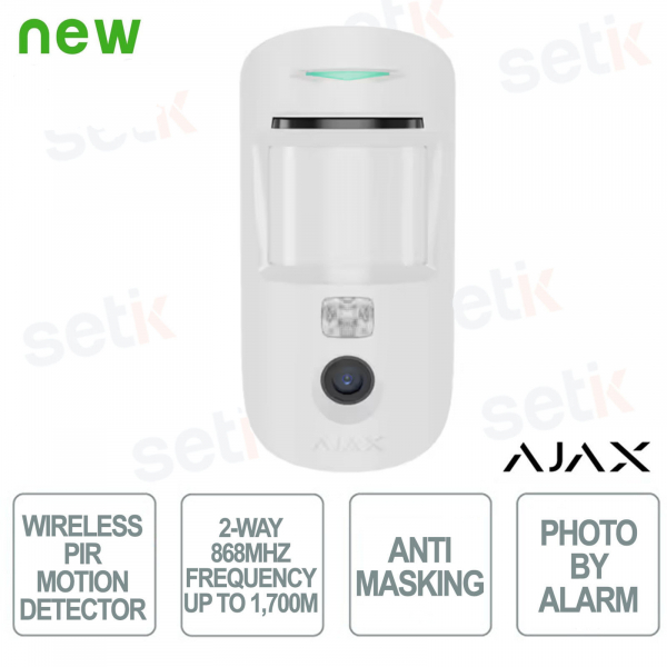 Ajax Superior MotionCam AM (PhOD) Jeweller White – Wireless Anti-Masking PIR Detector with HD Photo and Jeweller Communication
