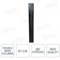 Double-sided column - IR 1.5m - 360° coverage - Optex