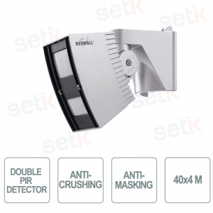 Outdoor 40x4m Anti-Creep and Anti-Mask Dual PIR Detector - Optex