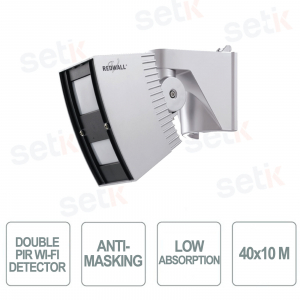 Outdoor 40x10m Low Power Wi-Fi Dual PIR Detector with Creep Detection - Optex