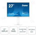 Moniteur Prolite 27 pouces IPS FULL HD 1ms Haut-parleur sans scintillement A + Pivot - Blanc - IIYAMA