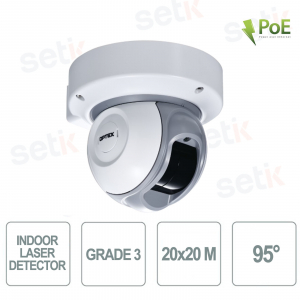 Rilevatore laser da interno 20x20 95° - IP/PoE - Optex