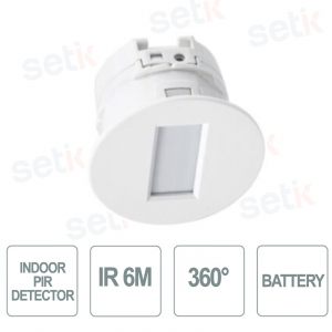 Détecteur PIR intérieur IR 6m 360° alimenté par batterie - Optex