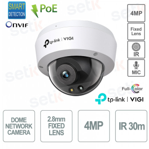 TP Link C240 ViGi 4MP Full Color Night Vision IK10 & IP67 Dome Camera