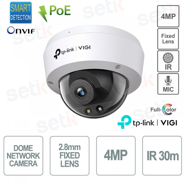 Caméra dôme TP Link VIGI C240(2.8mm) 4MP à vision nocturne polychrome IK10 et IP67