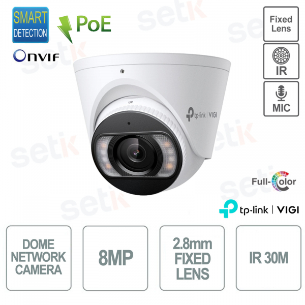 Telecamera Dome TP Link S485 ViGi 8MP 2.8mm Esterna Full Color Visione Notturna